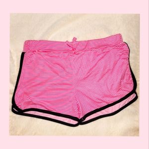 Emme Jordan M black/white/pink striped boy short  spandex/polyester